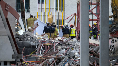 Five dead after primary school under construction partially collapses in Antwerp, Belgium (VIDEO)