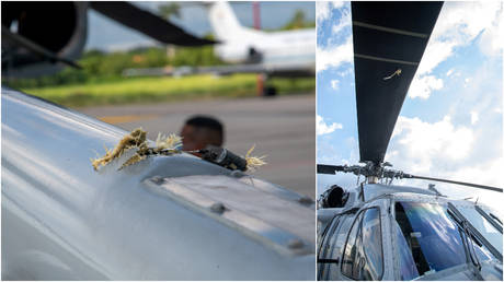 Helicopter carrying Colombia’s president & top government ministers comes under fire (VIDEOS)