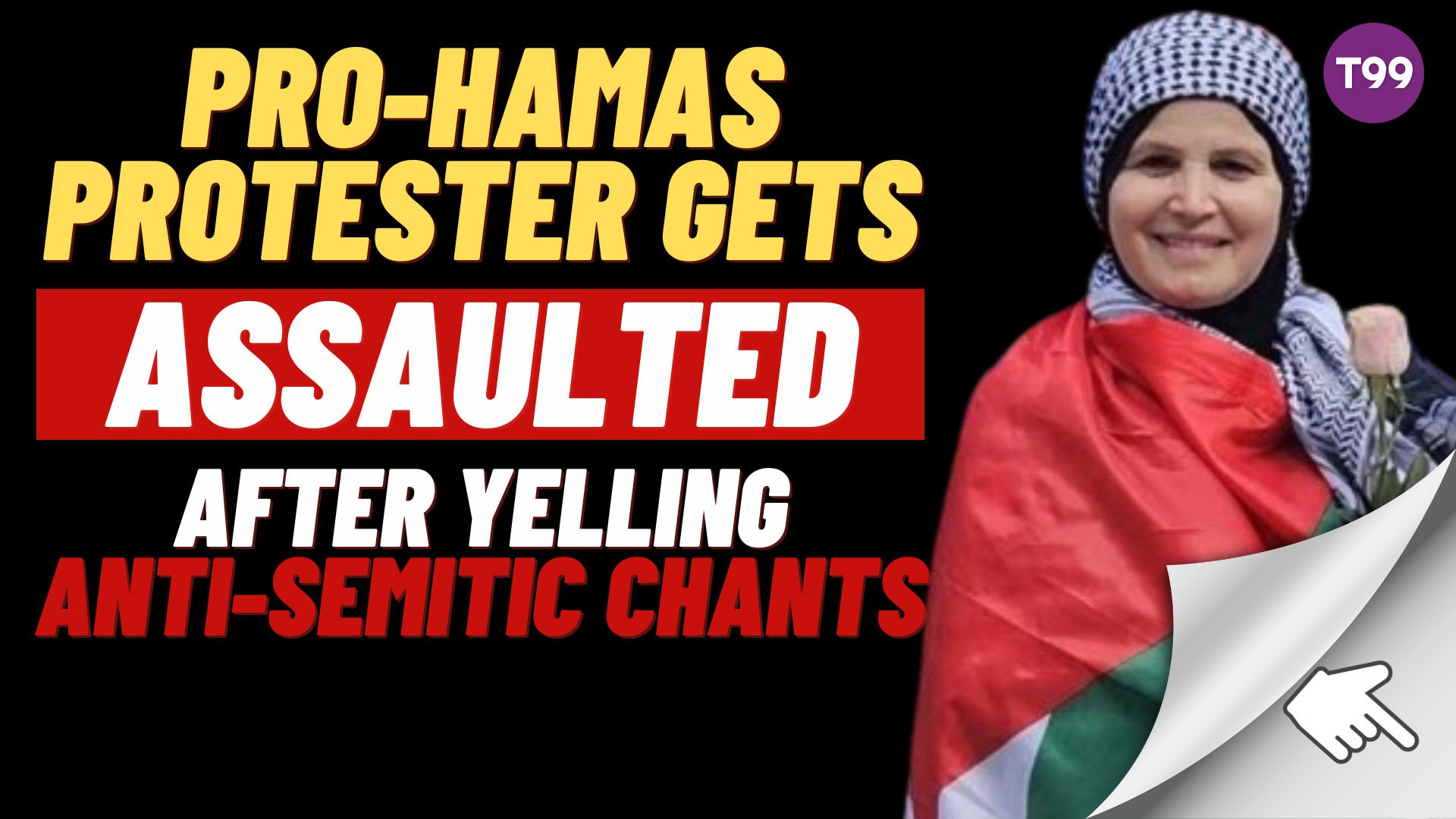 Video pro palestine protester gets assaulted during israel